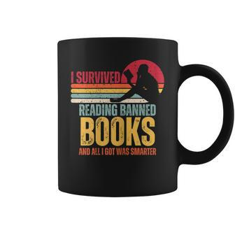 Womens I Survived Reading Banned Books - Banned Books Lovers Coffee Mug | Mazezy