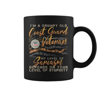 Womens Im A Grumpy Old Coast Guard Veteran Veteran Coffee Mug - Seseable