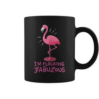 Womens Im Flocking Fabulous Pink Flamingo Bird Funny Flamingo Coffee Mug - Thegiftio UK