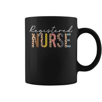 Womens Leopard Registered Nurse - Rn Nurse Day & Nurse Week Coffee Mug | Mazezy