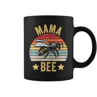 Womens Mama Bee Family Matching Beekeeping Mom Mommy Vintage Retro Coffee Mug - Seseable