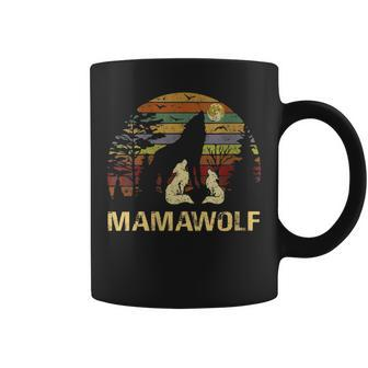 Womens Mama Wolf Wolves Wild Lover Mom Mother Women Gift Coffee Mug - Thegiftio UK