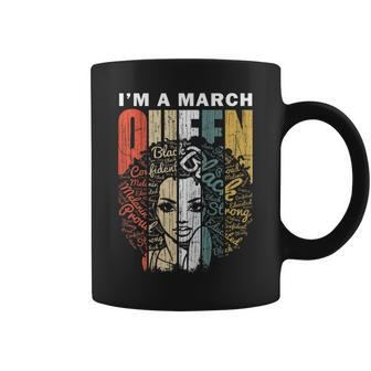 Womens March Birthday Shirts For Women - Queens Are Born In March Coffee Mug | Mazezy