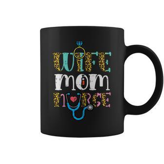 Womens Mothers Day Wife Mom Nurse Scrub Top Rn Mama Mommy Women Coffee Mug | Mazezy CA