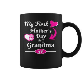 Womens My First Mothers Day As Grandma 2019 New Grandma Gift Shirt Coffee Mug | Mazezy
