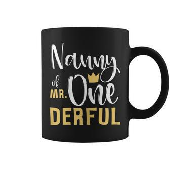 Womens Nanny Of Mr Onederful 1St Birthday First One-Derful Matching Coffee Mug - Seseable
