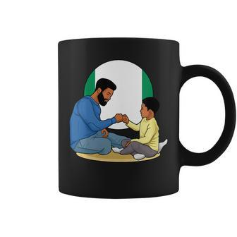 Womens Nigeria Nigerian Flag Proud Love Father Son Fathers Day Coffee Mug - Thegiftio UK