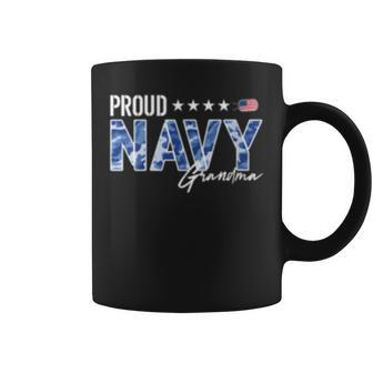 Womens Nwu Proud Navy Grandma For Grandmothers Of Sailors Coffee Mug - Seseable