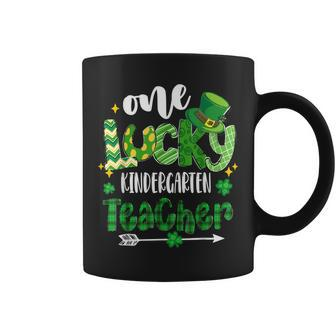 Womens One Lucky Kindergarten Teacher St Patricks Day Coffee Mug - Thegiftio UK