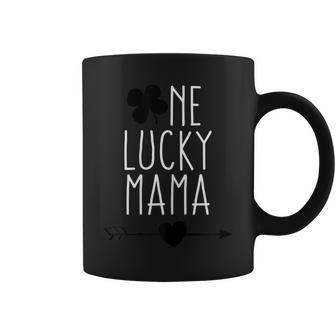 Womens One Lucky Mama Arrow Shirt St Patricks Day Mom Mother Gift Coffee Mug | Mazezy UK