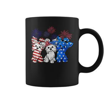 Womens Patriotic Yorkie Dog Yorkshire Terrier 4Th Of July Usa Flag Coffee Mug | Mazezy
