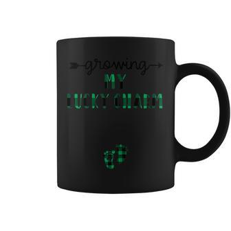 Womens Pregnancy Announcement Gift Funny St Patricks Day Pregnant Coffee Mug | Mazezy
