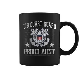 Womens Proud Aunt Us Coast Guard - Uscg T Coffee Mug - Seseable