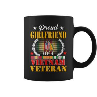 Womens Proud Girlfriend Of A Vietnam Veteran Vintage Womens Coffee Mug - Seseable