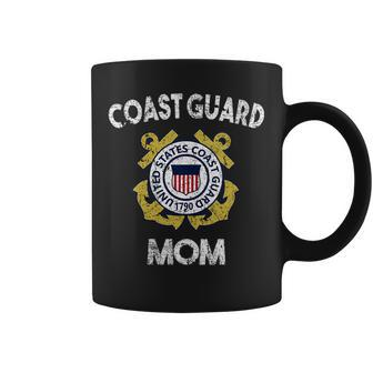 Womens Proud Us Coast Guard Mom Military Pride Coffee Mug - Seseable