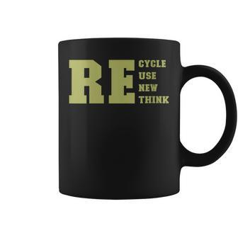 Womens Recycle Reuse Renew Rethink For Earth Day Recycling 2023 Coffee Mug | Mazezy