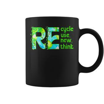 Womens Recycle Reuse Renew Rethink Outfit For Earth Day 2023 Coffee Mug | Mazezy