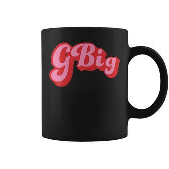 Womens Retro 70S Style Gbig Reveal Sorority Big Little Sister Coffee Mug - Seseable