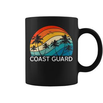 Womens Retro Coast Guard Beach Vintage Surf Palm Men Women Coffee Mug - Seseable