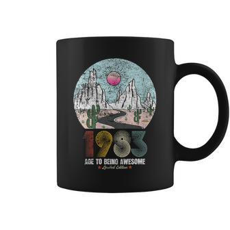 Womens Retro Vintage Best Of 1983 T Awesome Since Birthday Gifts Coffee Mug - Seseable