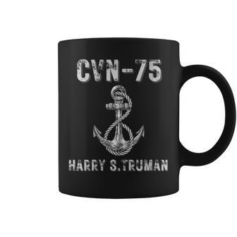 Womens Rustic Anchor Aircraft Carrier Cvn-75 Uss Harry S Truman Coffee Mug - Seseable