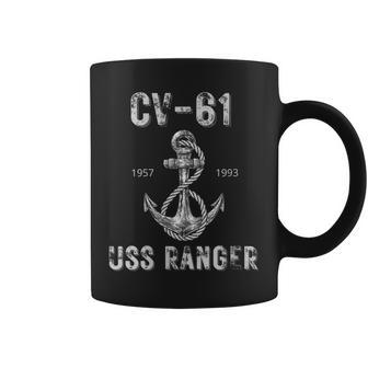 Womens Rustic Anchor Us Aircraft Carrier Cv-61 Uss Ranger Coffee Mug - Seseable
