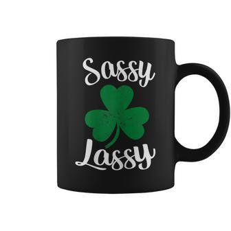 Womens Sassy Lassy St Patricks Day Coffee Mug - Seseable