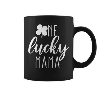 Womens St Patricks Day Cute Irish Gift For Mom One Lucky Mama Coffee Mug | Mazezy