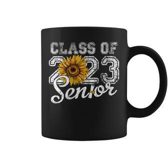 Womens Sunflower Senior Mom 23 Graduation Senior 23 Class Of 2023 Coffee Mug | Mazezy