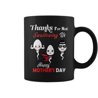 Womens Thanks For Not Swallowing Us Happy Mothers Day Fathers Day Coffee Mug - Thegiftio UK
