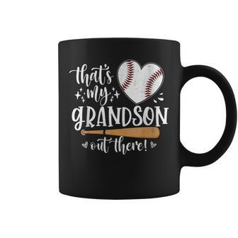 Womens Thats My Grandson Out There Baseball Grandma Mothers Day Coffee Mug | Mazezy