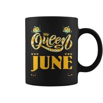 Womens There Was A Queen Who Was Born In June It Was Me Birthday Coffee Mug - Seseable