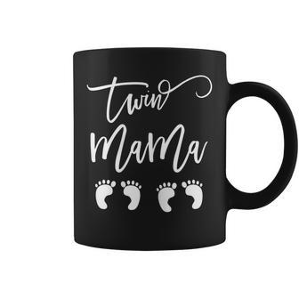 Womens Twin Mama Mothers Day Cute Gift For New Mom Twin Mom To Be Coffee Mug | Mazezy CA