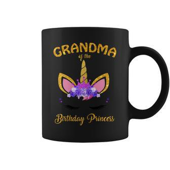 Womens Unicorn Girl Grandma Of The Birthday Princess Coffee Mug | Mazezy
