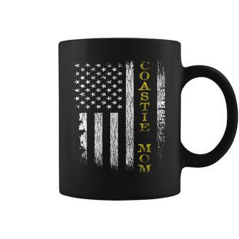Womens US Coast Guard Uscg Coastie Mom Flag Coffee Mug - Seseable