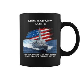 Womens Uss Barney Ddg-6 Destroyer Ship Usa Flag Veteran Day Xmas Coffee Mug - Seseable