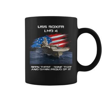 Womens Uss Boxer Lhd-4 Amphibious Assault Ship Veteran Usa Flag Coffee Mug - Seseable
