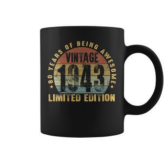 Womens Vintage 1943 Limited Edition 80 Year Old Gifts 80Th Birthday Coffee Mug | Mazezy
