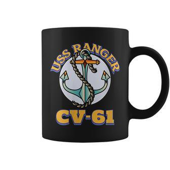 Womens Vintage Anchor Navy Aircraft Carrier Uss Ranger Coffee Mug - Seseable