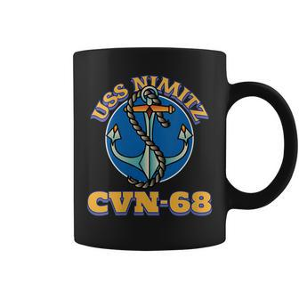 Womens Vintage Anchor Us Aircraft Carrier Cvn-68 Uss Nimitz Coffee Mug - Seseable