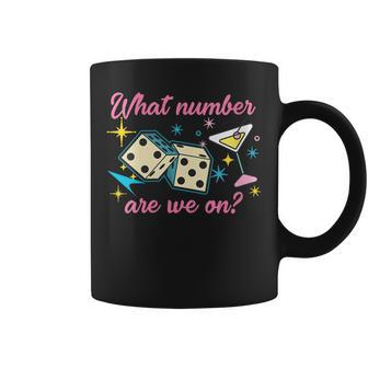 Womens What Number Are We On Bunco Player Dice Game Bunco Lover Coffee Mug | Mazezy