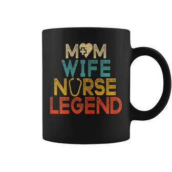 Womens Wife Mom Nurse Legend Womens Rn Lpn Mothers Day For Nurses Coffee Mug - Thegiftio UK