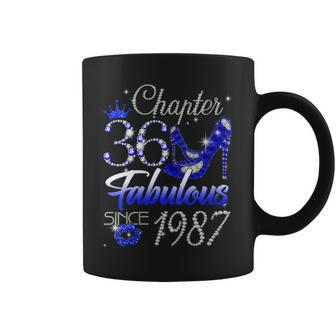 Womens Womens 36 Years Old Chapter 36 Est 1987 36Th Birthday Queen Coffee Mug | Mazezy