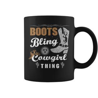 Womens Womens Boots & Bling Its A Cowgirl Thing Western Women Coffee Mug | Mazezy