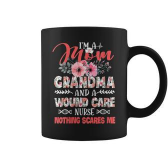 Womens Womens Funny Mom Grandma Wound Care Nurse Scares Me Mothers  Coffee Mug