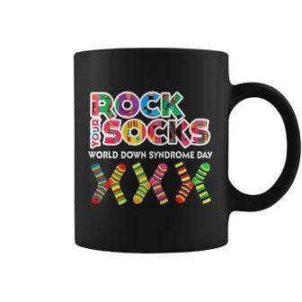 Womens World Down Syndrome Day Rock Your Socks Awareness Coffee Mug - Seseable