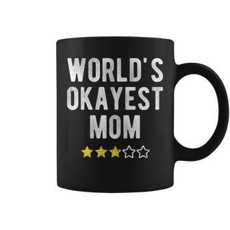 Womens Worlds 1 Okayest Best Mom Funny Family Matching Costume Coffee Mug - Thegiftio UK