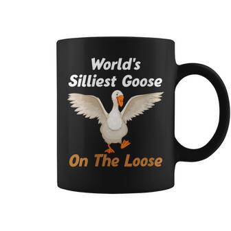 Womens Worlds Silliest Goose On The Loose Funny Coffee Mug | Mazezy