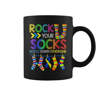 World Down Syndrome Awareness Day Rock Your Socks Coffee Mug | Mazezy
