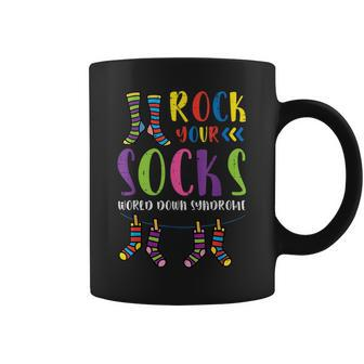 World Down Syndrome Rock Your Socks Awareness Men Women Kids Coffee Mug | Mazezy